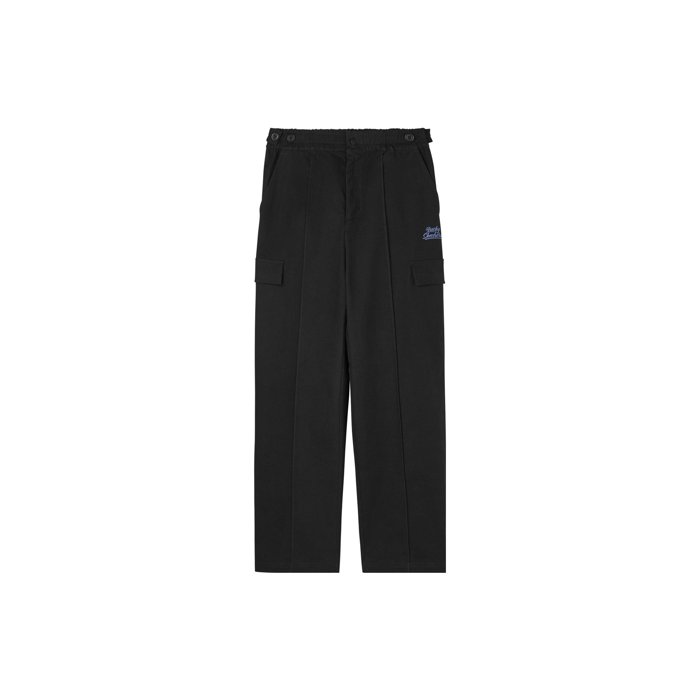 Skechers S-Color Solid Mid-Rise Straight Leg Casual Pants Women bottoms Carbon-Black L124W029-0018 M
