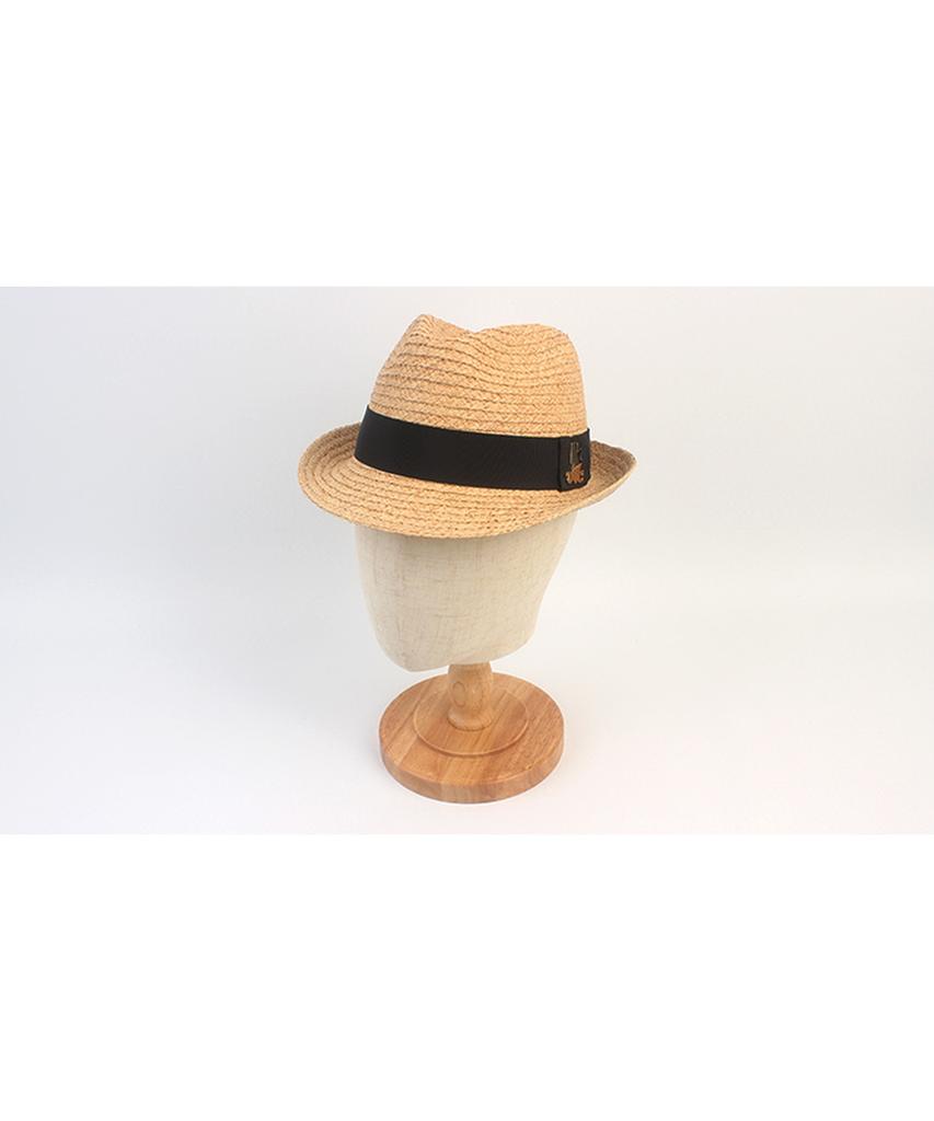Yunibeosyeolkemiseuteuli Bu Raffia Line Beige Fedora Summer Hat