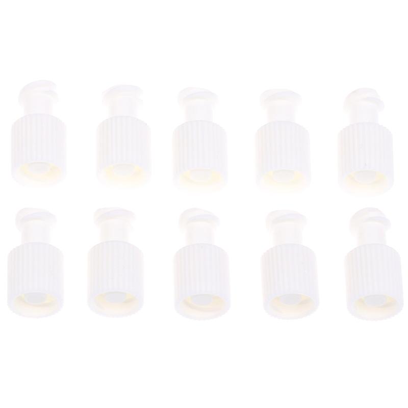 10Pcs PP Male Female Luer Lock Integrated Plug Adapter Air Valve Pipe Dispensing Glue Syringe Barrel Fitting Connector End Caps