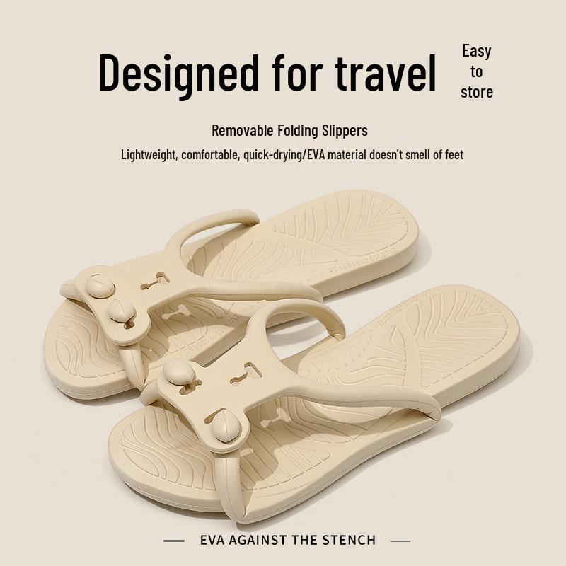 Portable Non-Slip Foldable Travel Slippers for Men - Lightweight, Disposable, Essential for Business Trips and Hotel Showers