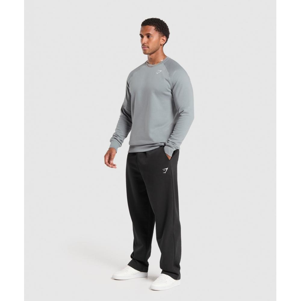 Gymshark Crest Crew Denim Grey A2a1v Gcqs