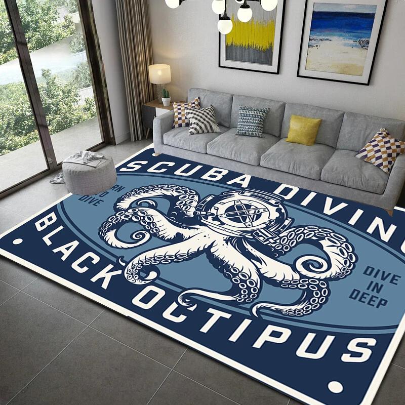 Nautical Rugs for Kids, Bedroom, Kitchen, Living Room & Bathroom - Stylish Home Decor Floor Mats