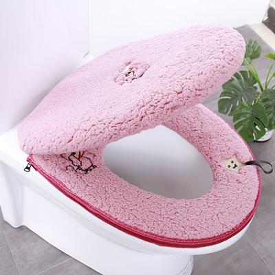 Toilettenkissen-Haushaltsset Schöne zwei einfache Toilettensitzkissen Winterdicker Plüsch-Sitzhocker