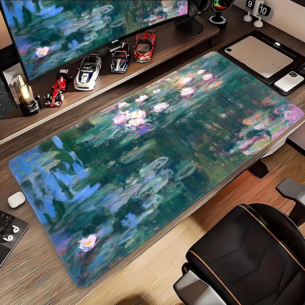 Mouse Pad Desk Mouse Pad Cute HD Desk Pad Extended Gaming Keyboard Mats Large 100x50cm XXL Claude Monet Gamer Mousepad