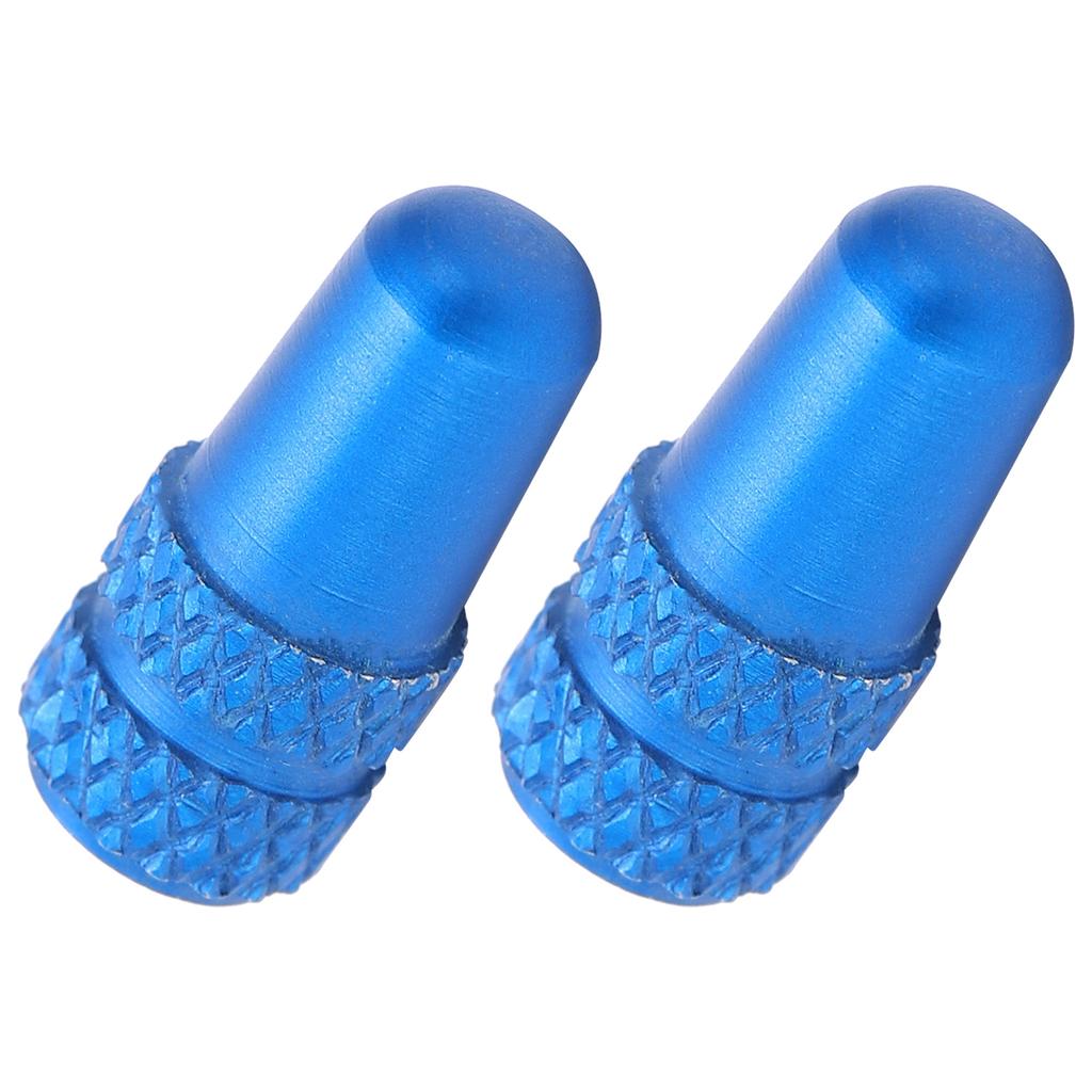 2pcs Presta Valve Caps Aluminium Alloy Presta Cycling Valve Dust Covers Bicycle Tire CapsLight Blue