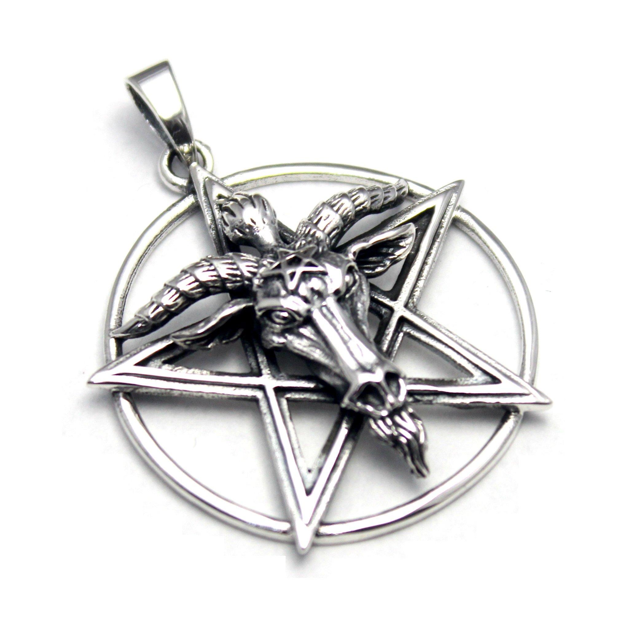 

Pentagram, Devil Star, Star, Devil, Satan Pendant, Pendant Top, Sterling Silver 925