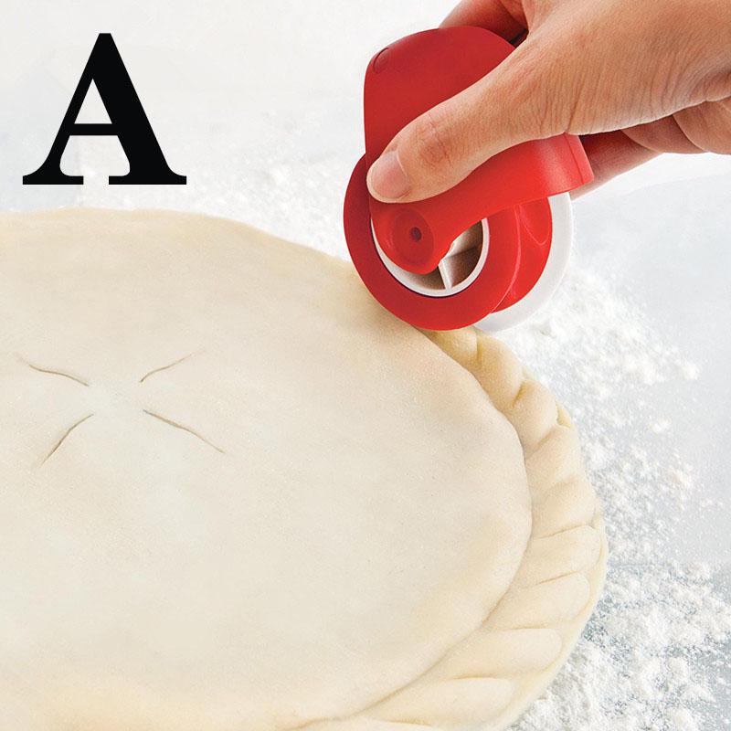 

Plastic Pizza Pie Decoration Cutter Pastry Lattice Noodle Cutter Plastic Rooler Wheel DIY Baking Tool A