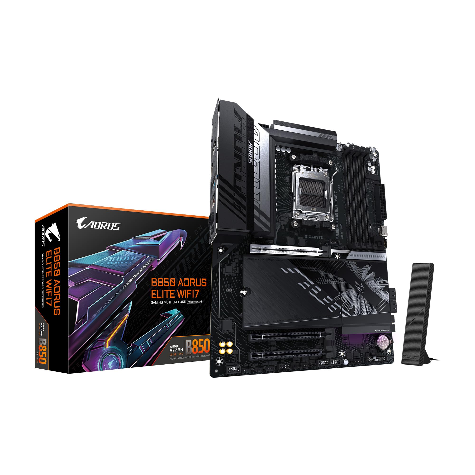 

GIGABYTE B850 AORUS ELITE WIFI7 AMD Ryzen ATX Ігрова материнська плата MB6674 - Висококласна