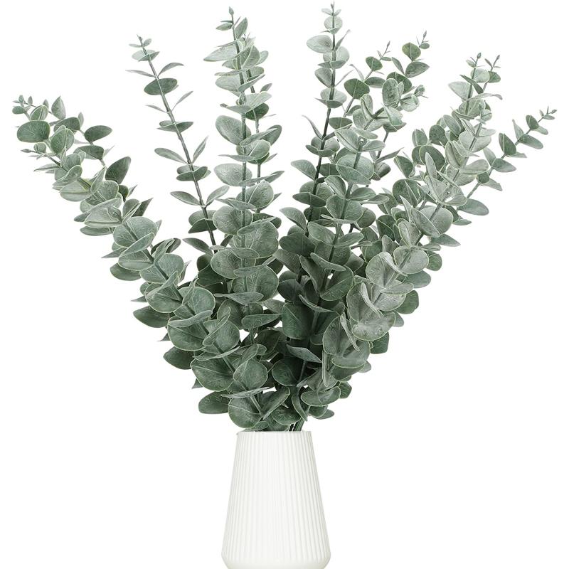 

20pcs Eucalyptus Stems Dried Flowers Photography Props For Wedding Centerpiece Farmhouse Home