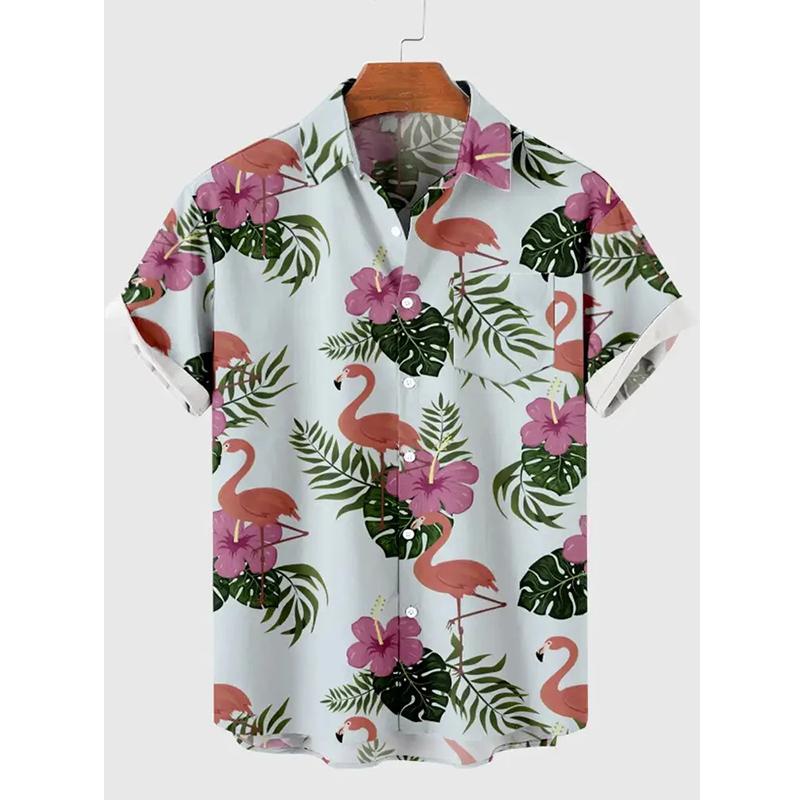 

Уличная винтажная Гавайская рубашка с 3D-принтом Харадзюку Повседневная рубашка с лацканами и коротким рукавом Топы в стиле Y2k Одежда большого размера на пуговицах Блузка 5XL