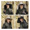 Unisex Summer Sun Hat Outdoor Sun Protection Cap with Neck Flap Breathable Large Brim Hat for Hiking Traveling Fishing