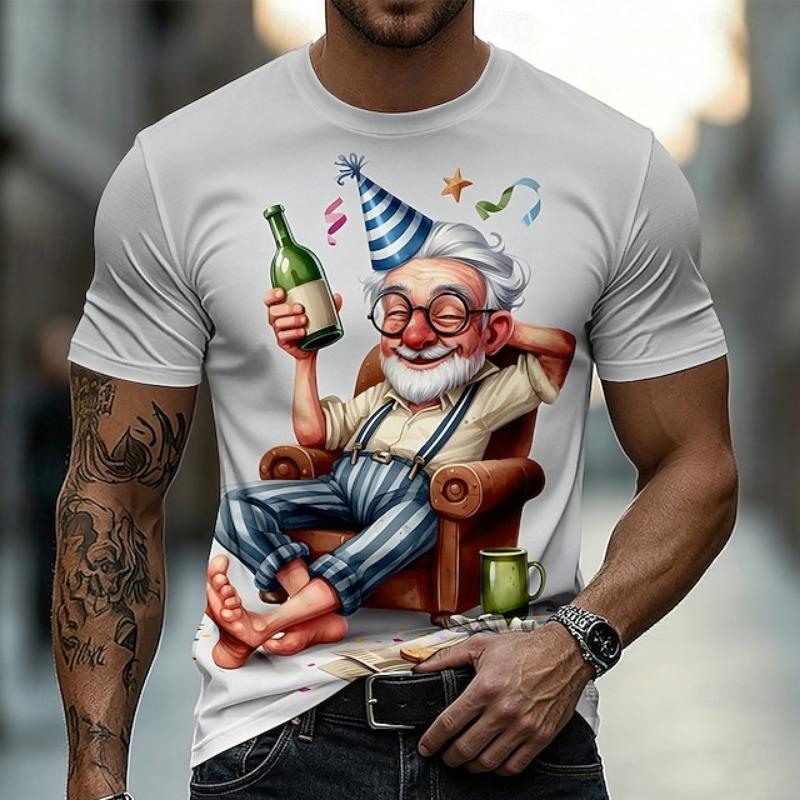 Fun Pattern 3D Print sport Quick-dry Breatha Men's Large-Sized T-Shirt Outdoor Street Casual Fashion Y2K parent-child clothing