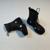 Color matching straps "Ballet style short boots round head soft platform sports versatile fashionable hiking shoes thin boots short boots