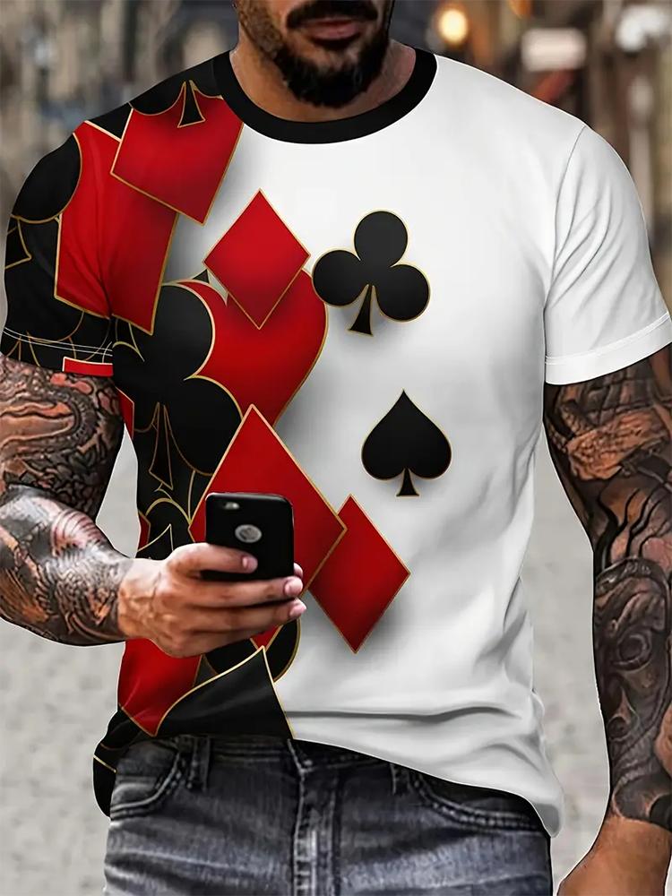 Men's T-shirt Summer Daily Casual Men's T-shirt Outdoor Sports Loose Comfortable Short-sleeved