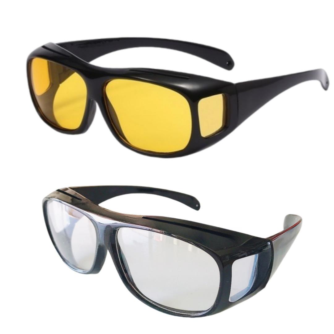 Модные HD-линзы, поляризационные солнцезащитные очки Googles, очки для водителя автомобиля, подарки с защитой от ультрафиолета 2PC серый/жёлтый