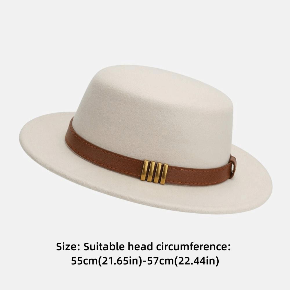 Warm Formal Hat Belt Ornament Opper Hat Trendy Bucket Hat Autumn and Winter