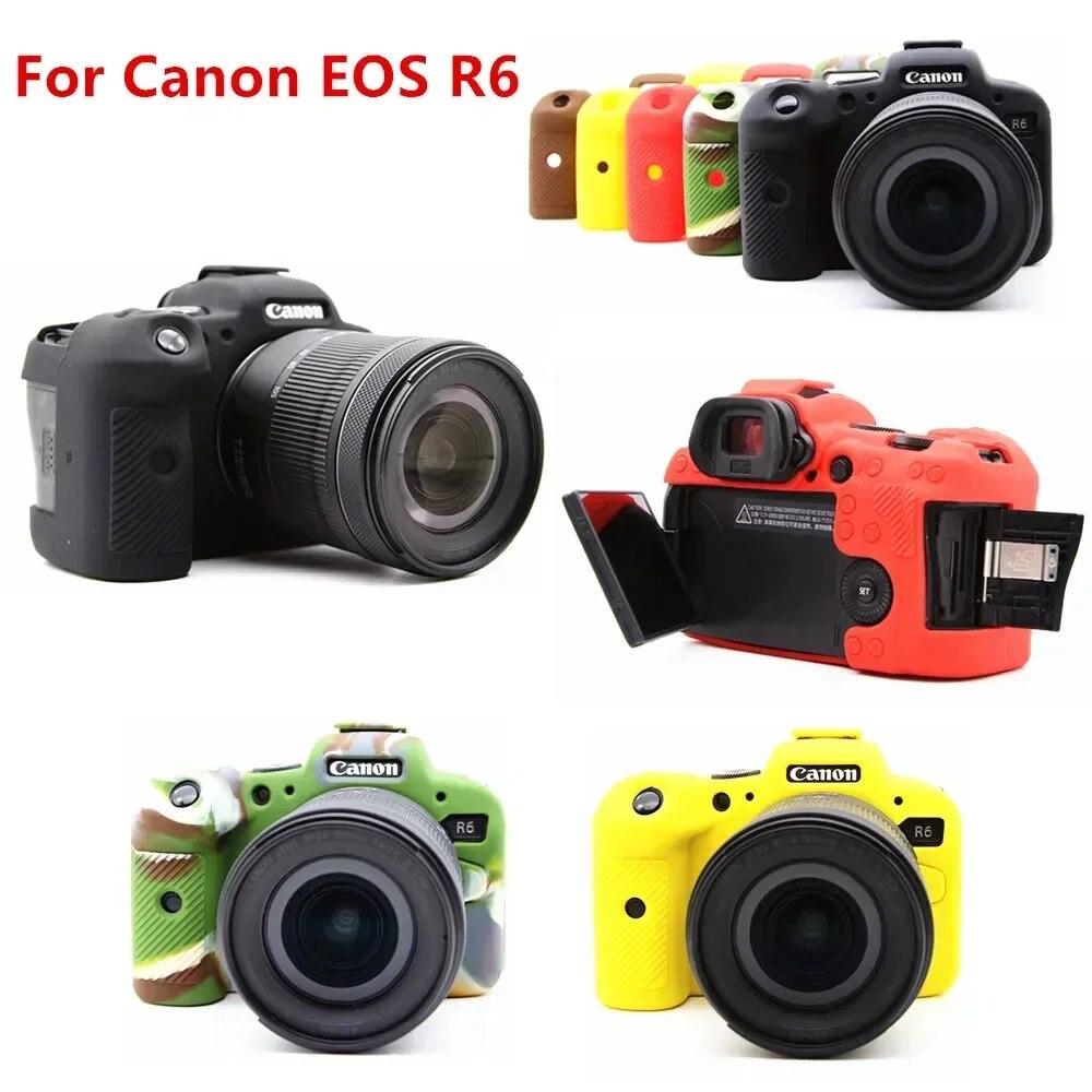 Soft Silicone Skin Case Protective Body Cover Mirrorless DSLR Camera Bag For Canon EOS R8 R7 R6 R5 R RP 70D 80D 4000D T100