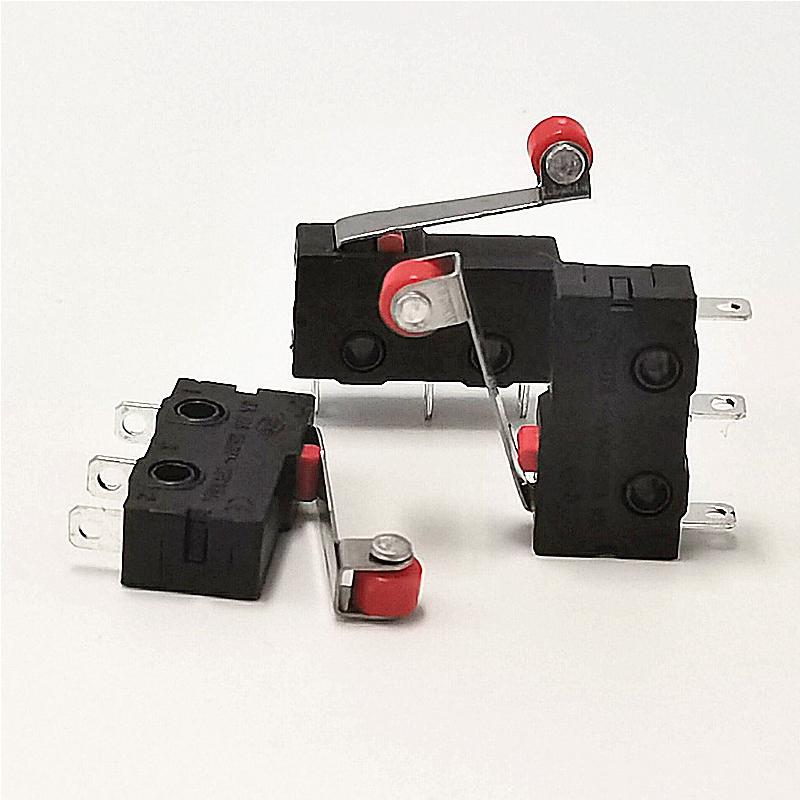 10 PCS Micro Switch 3Pin NO/NC Mini Limit Switch 5A 250VAC Roller Arc Lever Snap Action Push Micro Switches