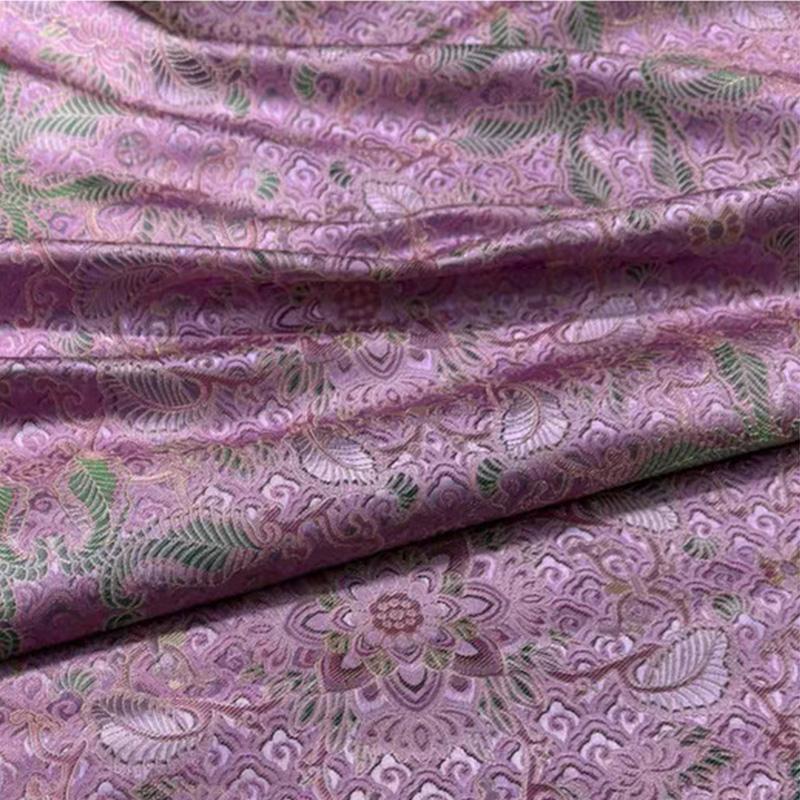 

Fancy Brocade Auspicious Patterns Jacquard Fabrics 75 Width for Diy Design Sewing Material Cheongsam Dress Satin Garment Fabric 100x75cm