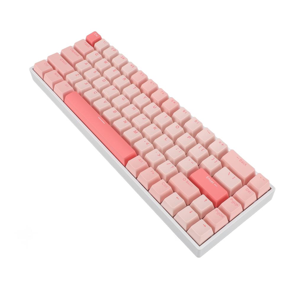 68 Keys Red Switch Mechanical Keyboard RGB Backlit 60 Percent USB Wired Gaming Keyboard for PC with