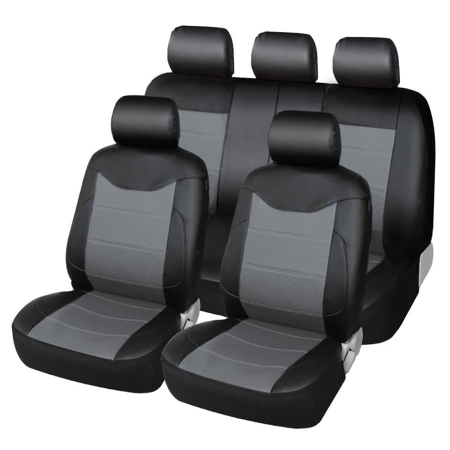 PU Leather Car Seat Cover Full Set Auto Seat Protector Accessories Waterproof