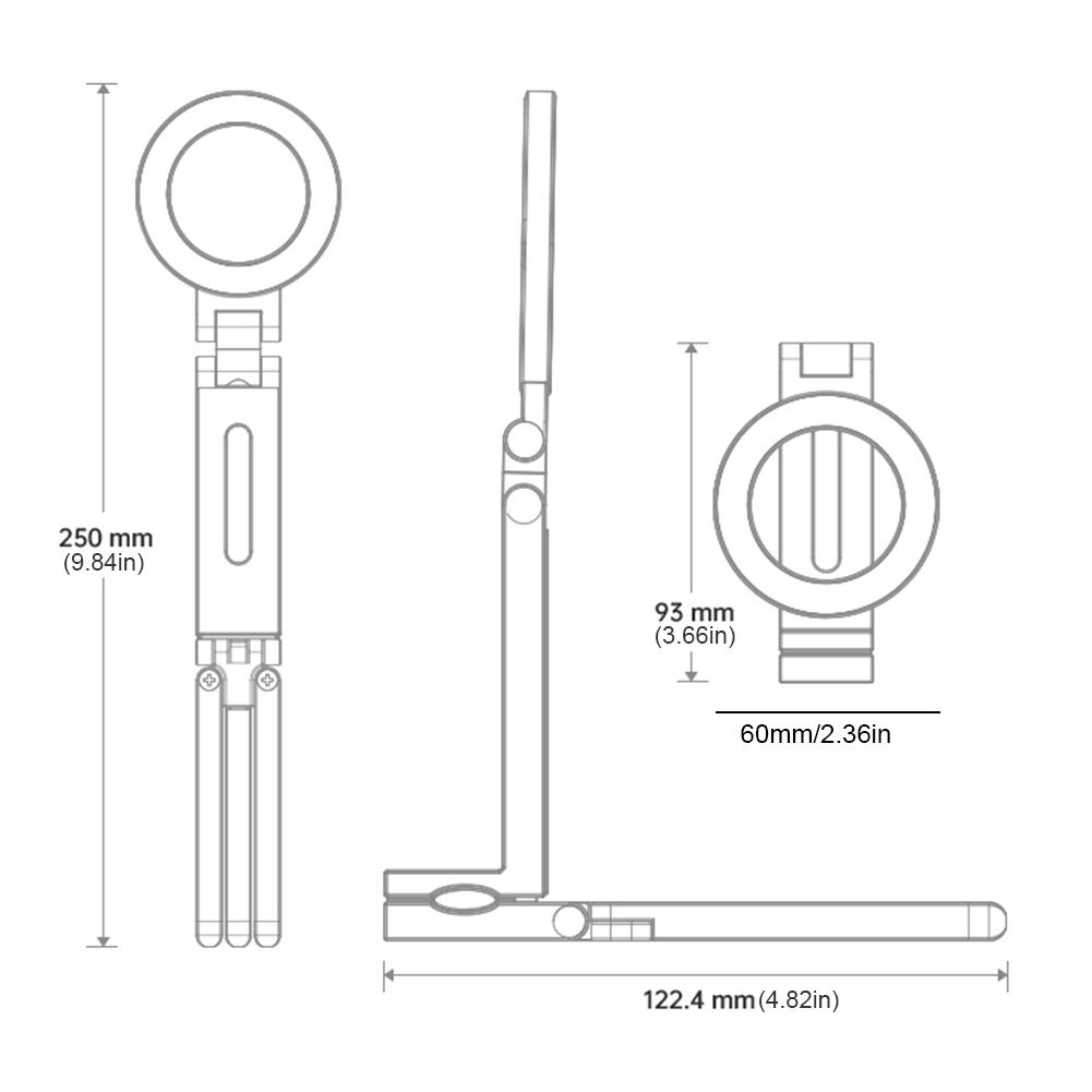 Pentru Magsafe Suport de Telefon de Avion Trepied Pliabil Suport Magnetic Portabil pentru Telefon Rotativ 360 Suport de Telefon de Călătorie