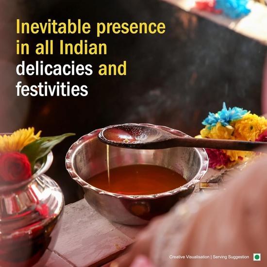 Aashirvaad Svasti Pure Cow Ghee - Desi Ghee con aroma ricco - 1L