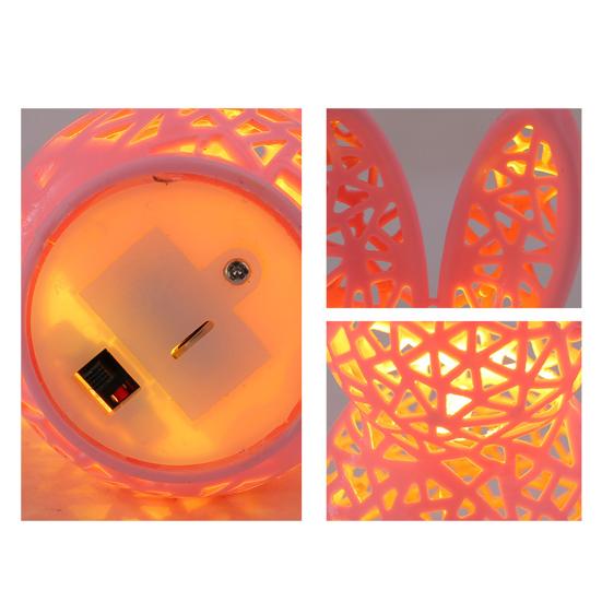 3D Printed Rabbit Lamp Hollow Bunny Night Light for Kid's Room Bedroom Nursery Easter Party Table Decoration