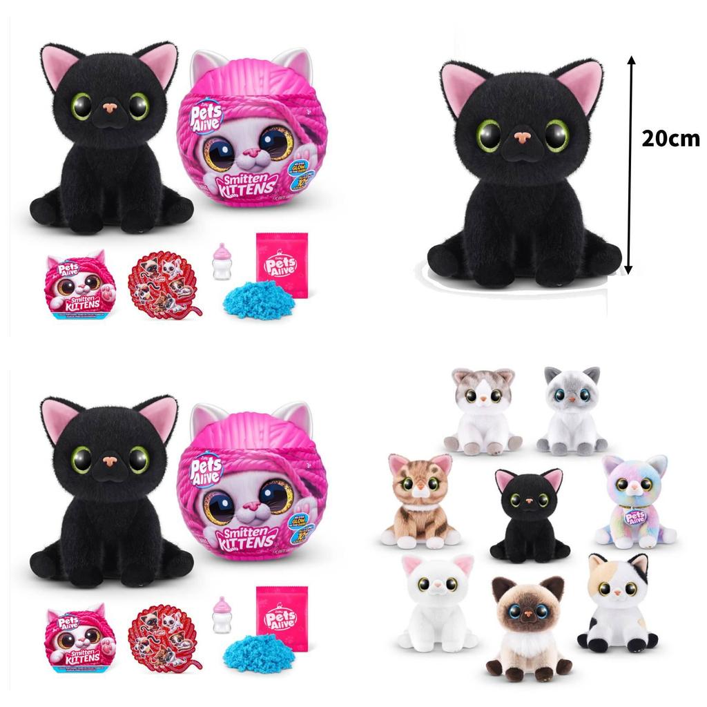 Zuru Pets Alive Smitten Kittens Plush Toy With Force Control For Kids And Collectors