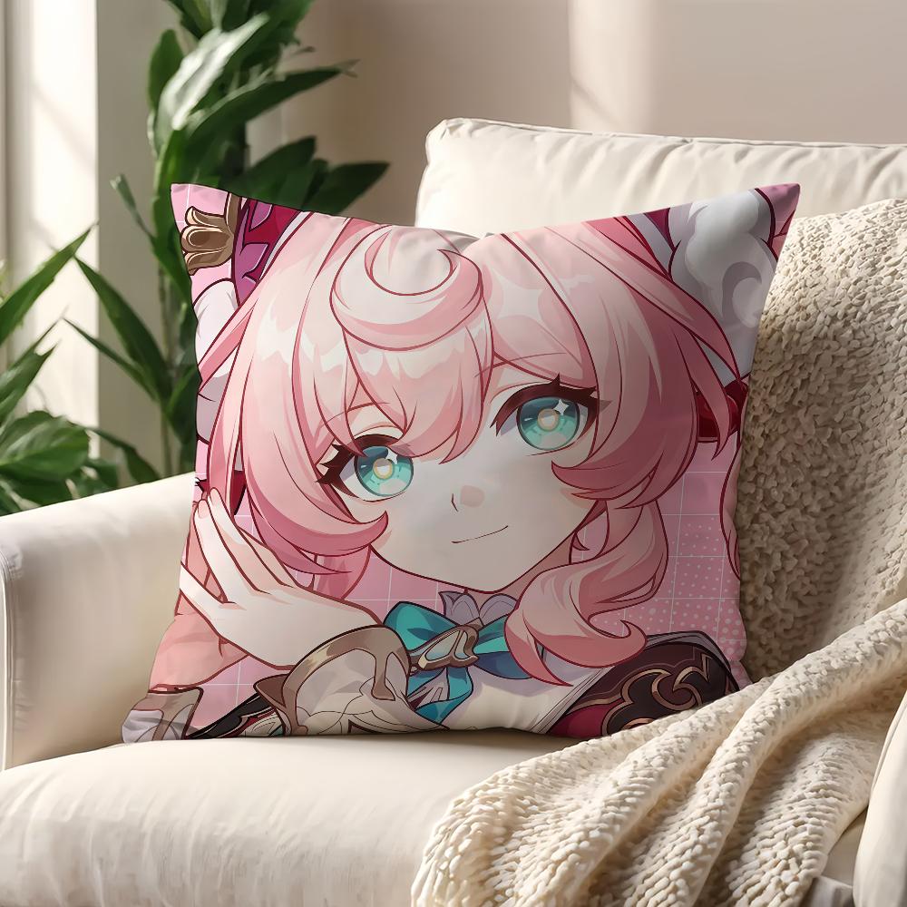 Game Hyacine Game Honkai Star Rail Cushion Cover Pillow Cover Decoration Room Home Sofa Living Office Car Nordic Simplicity