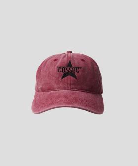 Koso Cc Star Pigment Washed Ball Cap (Burgundy)