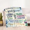 Vintage Anniversary Greetings Blanket Warmthful Decor Great for Seaside Bedding Bed for All Occasions Stylish Decor Gifts For Family Or Friends