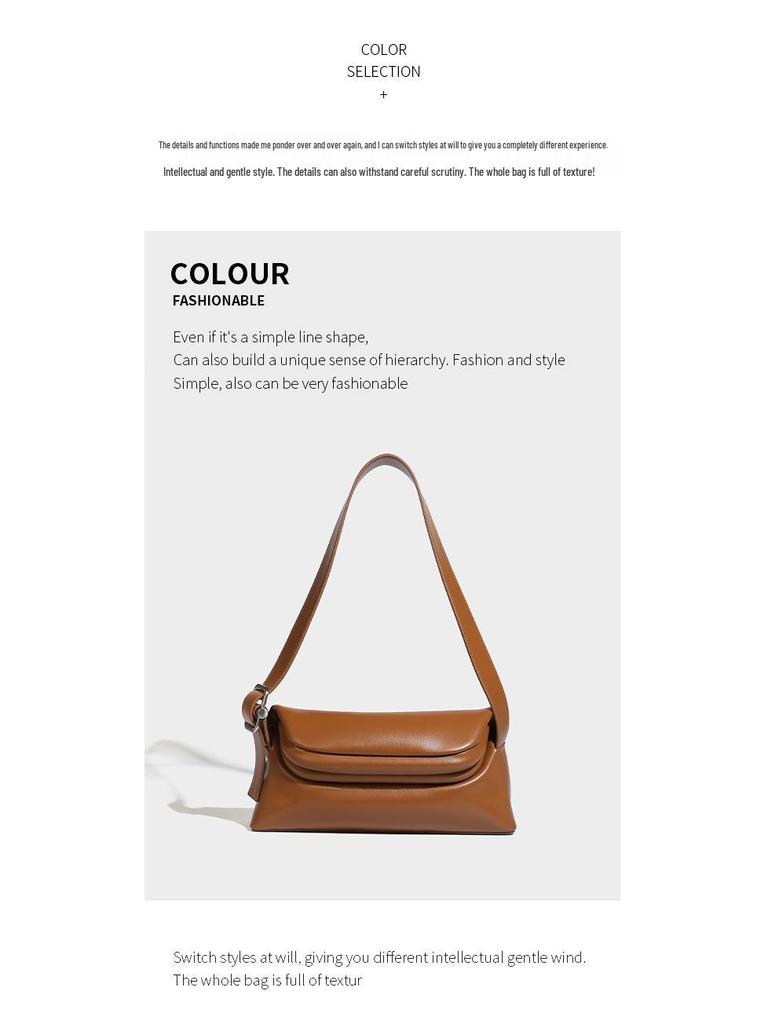 2024 Trendy Women's Versatile One-Shoulder Baguette Crossbody Dumpling Bag