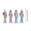 4Pcs 5 zoll Holz Nussknacker Mutter Puppe Figur Dekorationen Charming Farbe Nussknacker Hängen