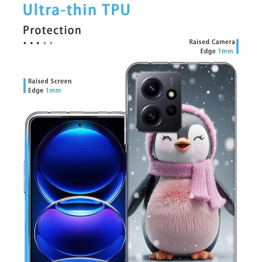 Cute Little Penguin Phone Case For Redmi Note 14 15 Pro 5G 13 12 Pro Plus 11 11T 11E 11S 10 Pro 10S 9 9S Cover Cell Clear TPU Ca