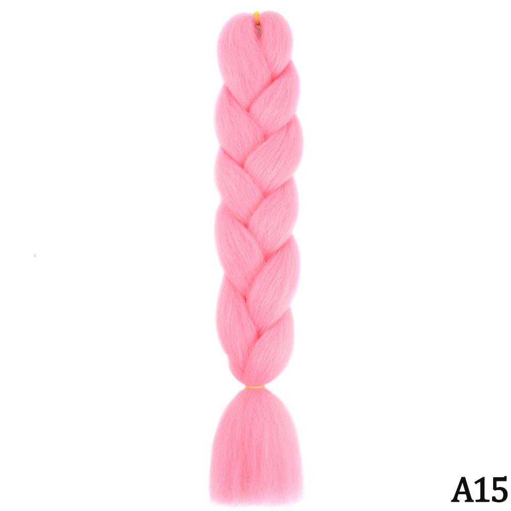 Jumbo flette 24 tommer syntetisk flette hår Ombre Jumbo hårforlengelse for kvinner DIY hårfletter Rosa Lilla Gul Grå