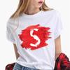 Women T Shirt Harajuku Summer 26 Alphabet K Print Woman Tee Tops Casual 90S Tshirt Femme Fashion Female T-Shirt