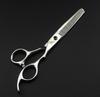 6.0-Inch Shenxinzhe Black Barber Hairdressing Scissors - Straight & Thinning Shears