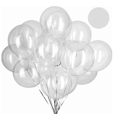 50Pcs Bobo Balloons PVC Transparent Reusable Up To 15.7in Inflated Size Party Balloons for Family