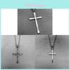 Cross Necklace For Men With Alloy Pendant And Chain Fashion Street Style For Daily Wear