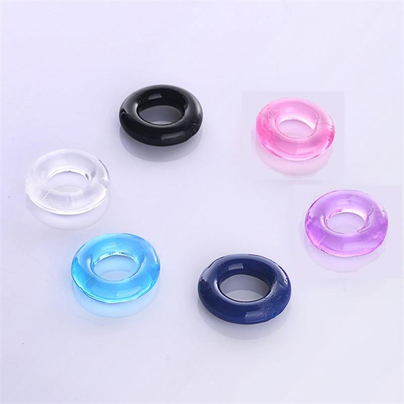 5PCS Silicone Penis Ring Ejaculation Delay Penis Attachments Cock Ring Male Chastity Device Penis Enlargement Sex Toys for