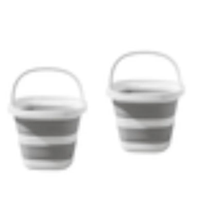 Versatile Folding Water Bucket with Handle Household Silicone Bucket Travel Outdoor Fishing Portable Water Bucket