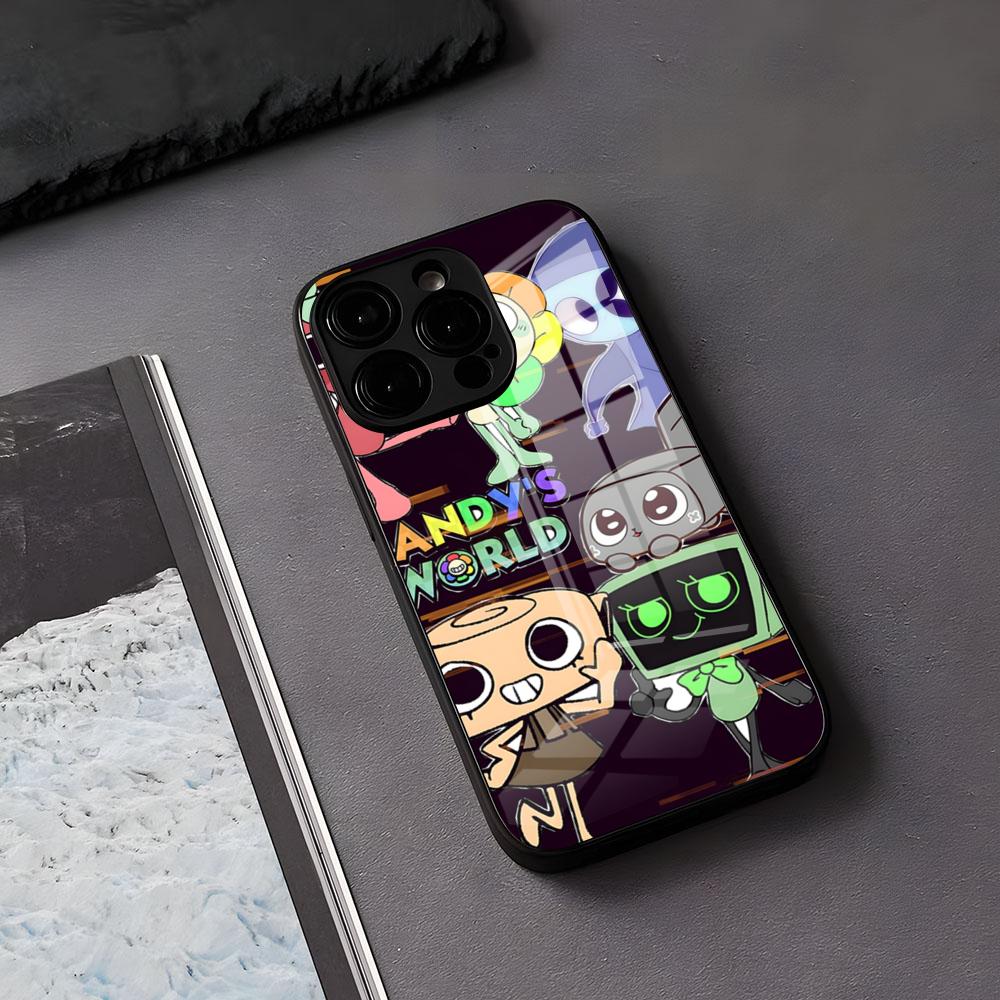 A-Dandys B-World Phone Case For IPhone 17 Air 16 E Pro Max 15 14 13 Mini 12 Pro 11 Max Plus Black Glass Cover