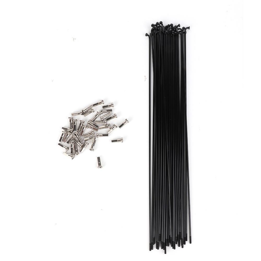 36 Pcs 259mm/261mm Bike Spokes Steel with Nipples Mountain Bike Spokes High Strength Easy To Install Bike Wheel Spokies