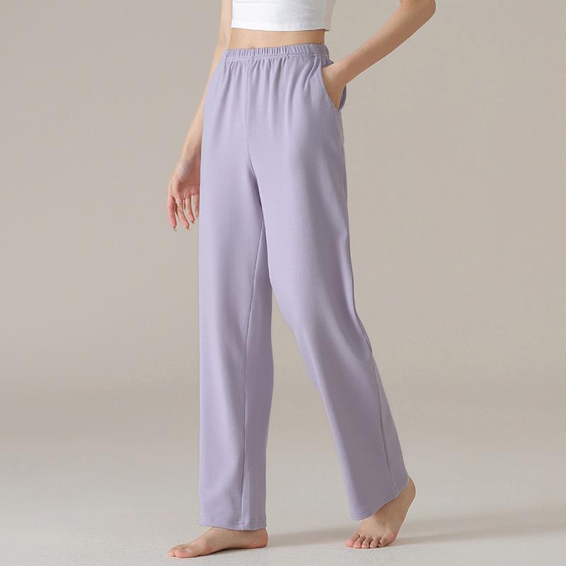 Aifen Teng Women's Loose Fit Cotton Pajama Pants: Summer, Solid Color, Plus Size, Straight Leg, Wear Indoors or Outdoors.