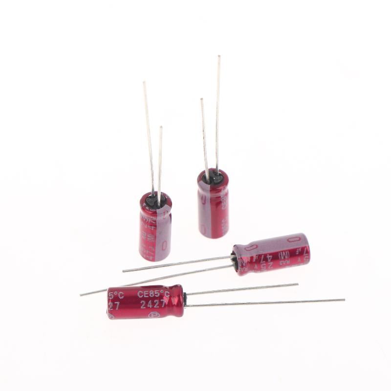 10/30/50Pcs Elna 25V47Uf Silmic Ii Series 5X11Mm Ce85°C Fever Audio Electrolytic Capacitor 25V47Uf Copper Pin Capacitors