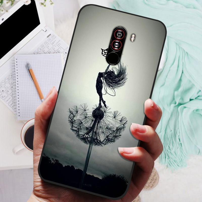 For xiaomi mi pocophone f1 Cases Cat Painted Soft TPU Silicone Phone Cover For xiaomi poco F1 Case PocofoneF1 Case Coque Etui