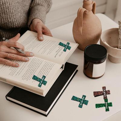 Magnetyczne zakładki Religijne kwiatowe uchwyty do stron książek do Biblii i książek Towarzysz do czytania Prezent dla studentów nauczycieli przyjaciół wiary