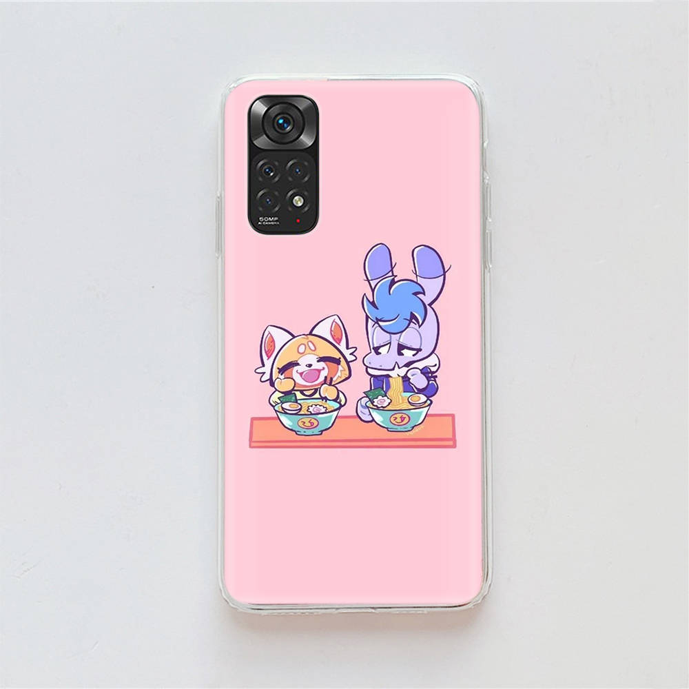 KT60 Aggretsuko Case for Samsung A04 A14 A23 A34 A54 M23 M33 M52 M53 Realme 10 9 C30S C35 C55 VIVO Y02S Y21 Y33S Y51 X80 Pro Clear Cover