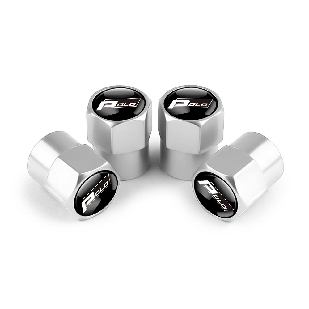 4Pcs Car Aluminum Metal Wheel Tire Valve Caps Stem Cover For Volkswagen VW R Polo Passat Rline Golf Tiguan Jetta GTI ID.3 Touran zr4
